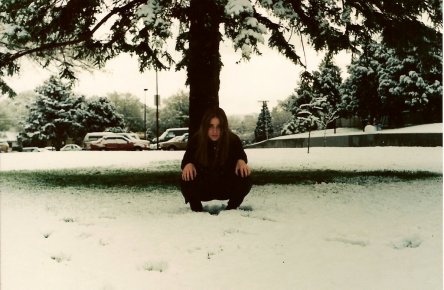 Brandy at UNM after April Snow, 1995